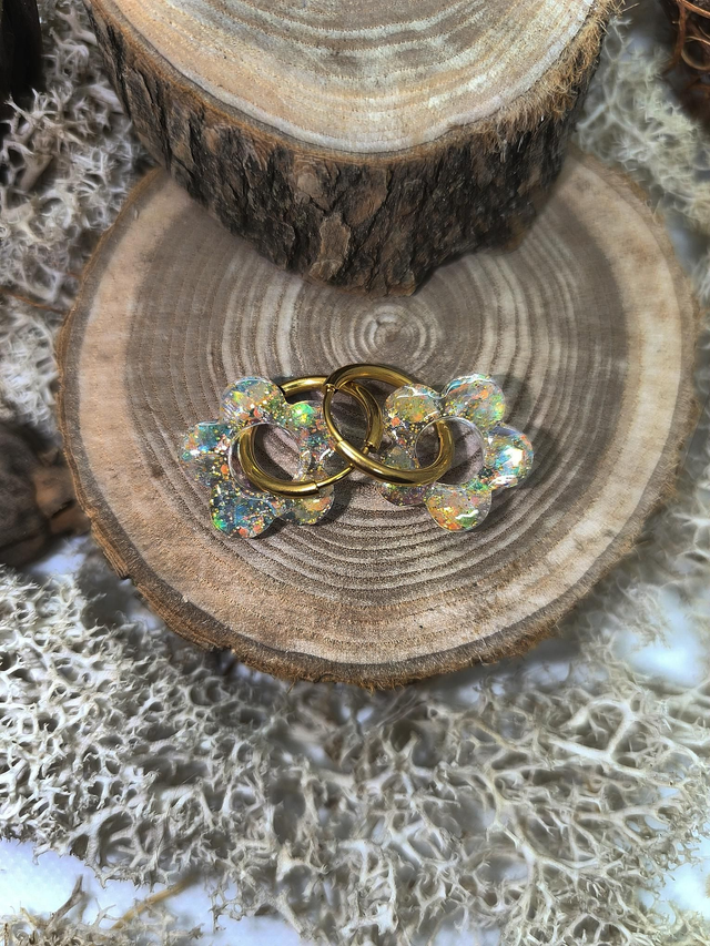 Pampilles interchangeables transparent holographique 