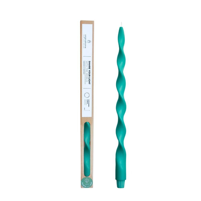 bougie spirale turquoise