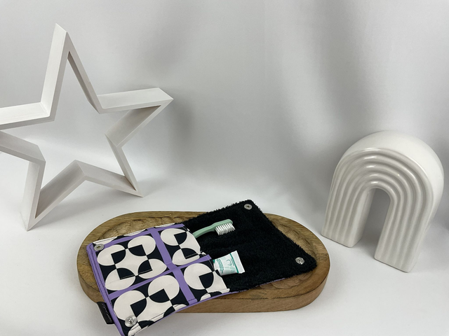 Étui brosse à dents grand – motif Géo Violet