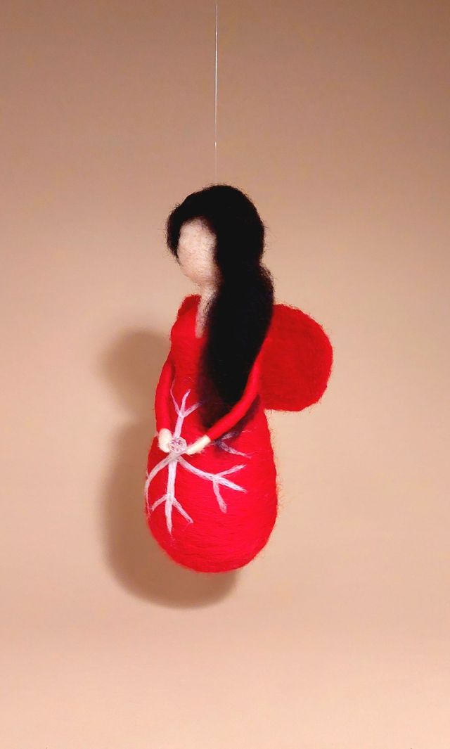 Fées de Noël, soeurs, rouge