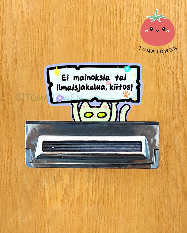 Mailbox vinyl waterproof sticker: zombie cat