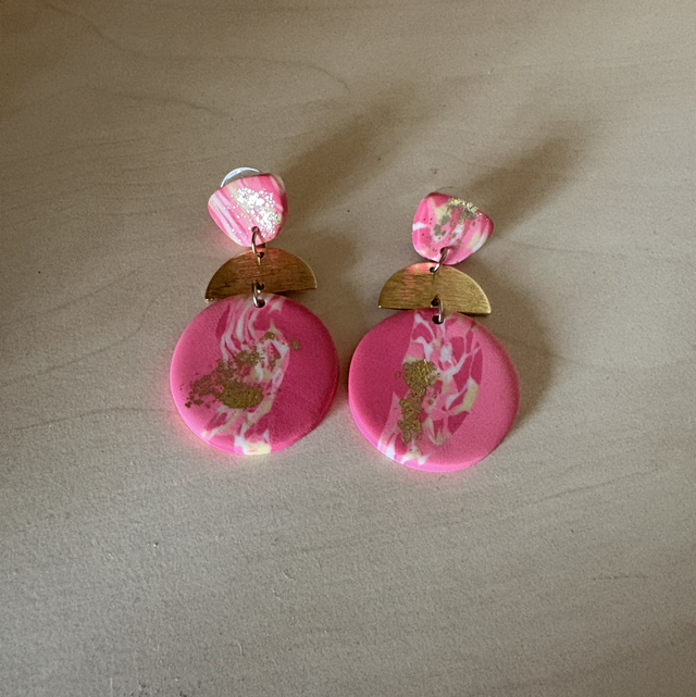 Boucle d’oreille en argile polymère 