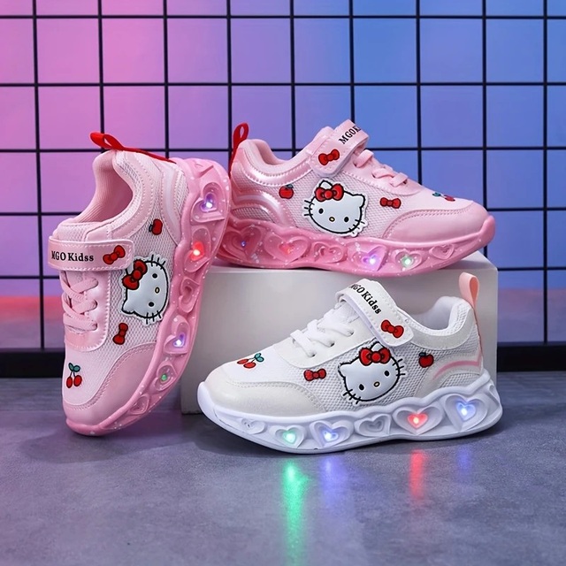 Girls. Sanrio for hello kitty Girls' Glow-in-the-Dark Sneakers
