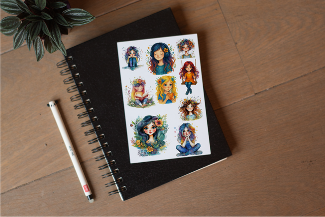 Stickervel Meisjes - "Dromerige Momenten" - Rozeka