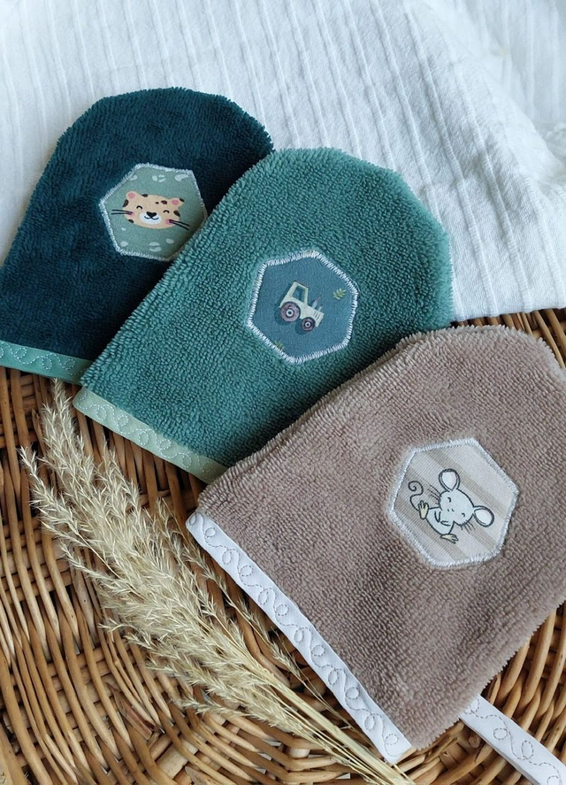 Ensemble de 3 mini gants de toilette    