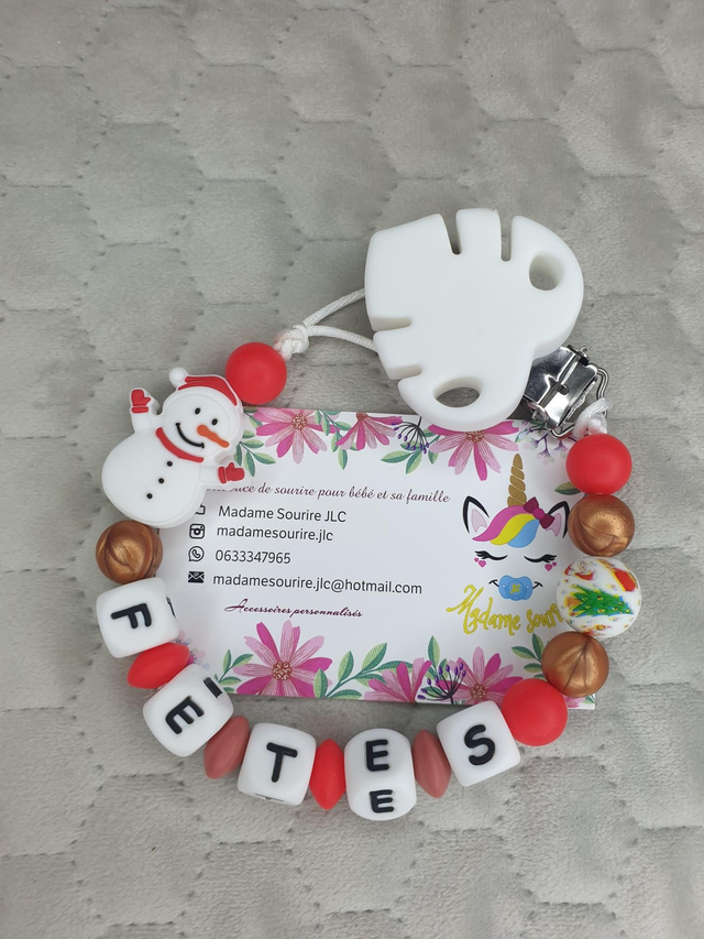Attache Tétine Noël 