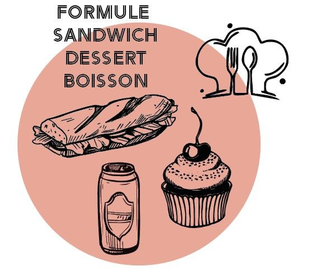 Sandwich + dessert + boisson