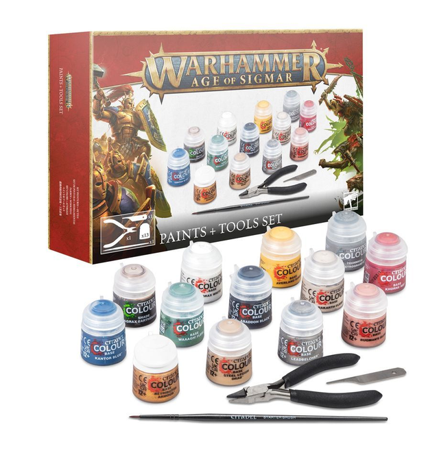AoS - Warhammer - Paint Set - Paints + Tools