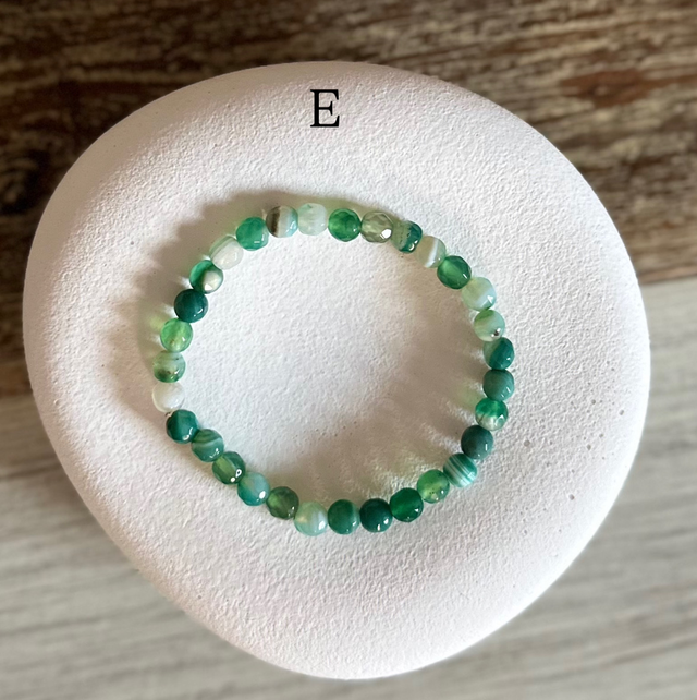 Bracelet Agate 6mm (de A à F)