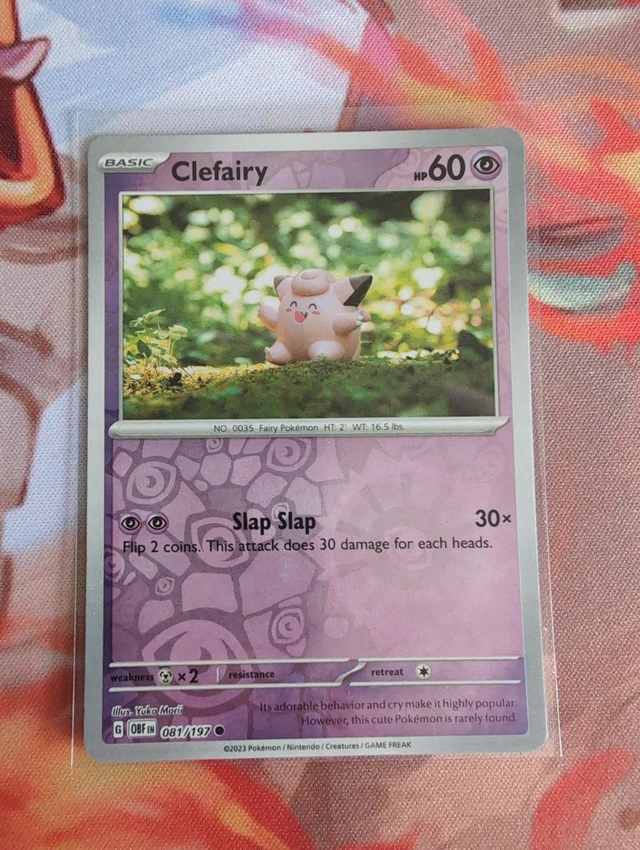 Clefairy Reverse Holo OBF 081/197 Yuka Morii