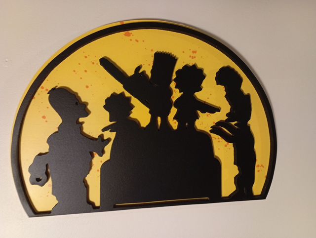 Famille Simpsons pour Halloween - 28x18 cms
