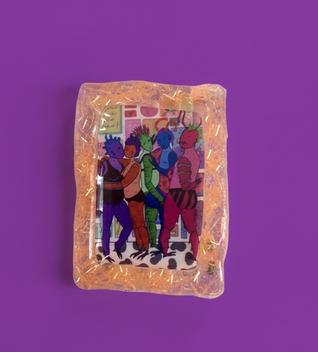 Queer handmade resin magnet 