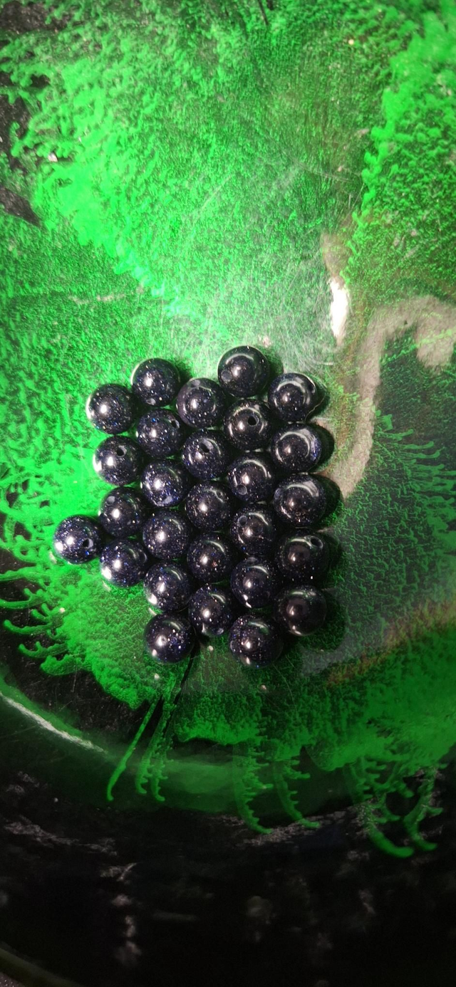 Blue goldstone man-made 8mm