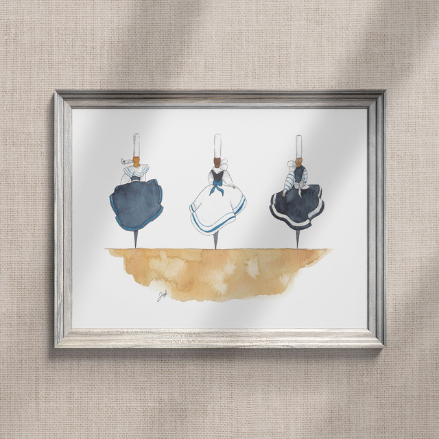 Affiche 30x40 - Bigoudène - Les Triplettes