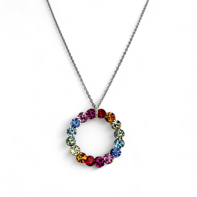 MAGIC CIRCLE MINI Anhänger & Kette, Regenbogen, Bunt
