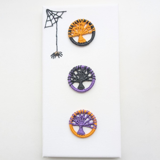 Halloween Dorset Button Trees