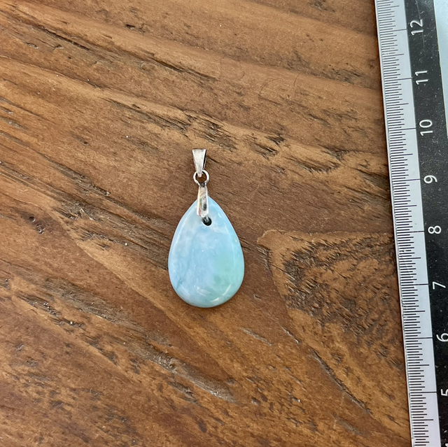 Pendentif en Larimar et bélière argent