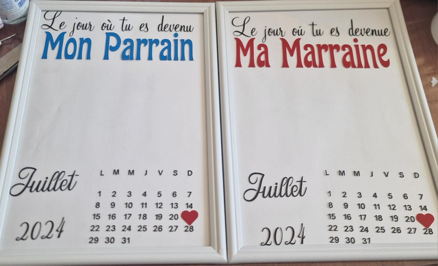 Cadre Parrain ou Marraine 