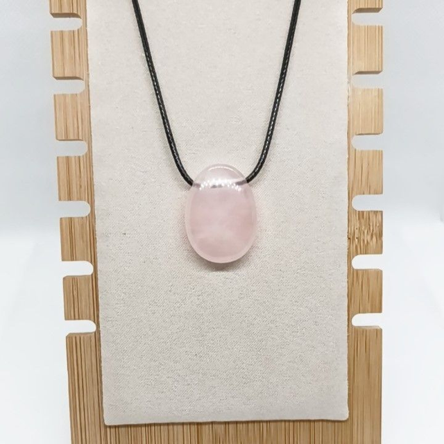 Pendentif Quartz Rose - Pierre Percée