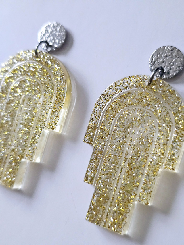 MIAMI aux fines paillettes or et argent 