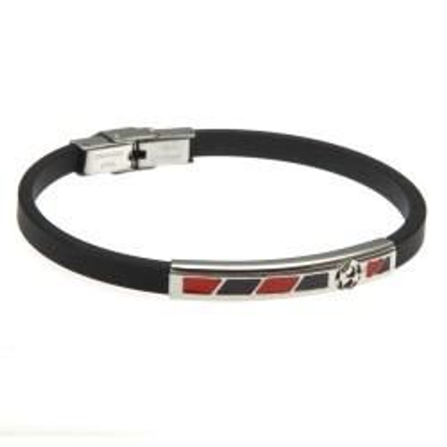 Bracciale uomo in caucciù con souvenir calcio