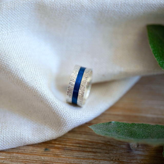 Bague Telluris - Argent, bleu