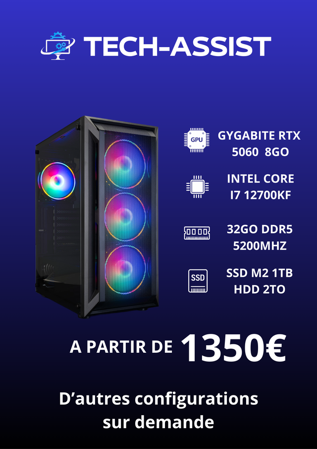 PC Gamer Lumo I7 12700KF RTX5060 32GO DDR5