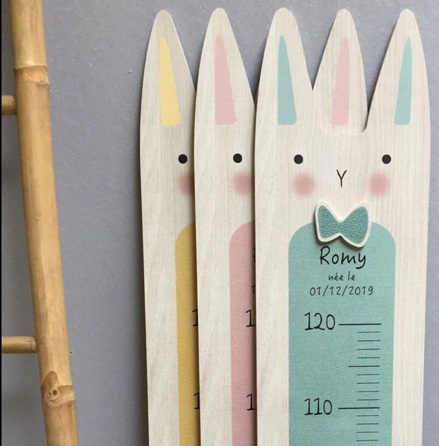 Toise Mr Lapin rose boisé