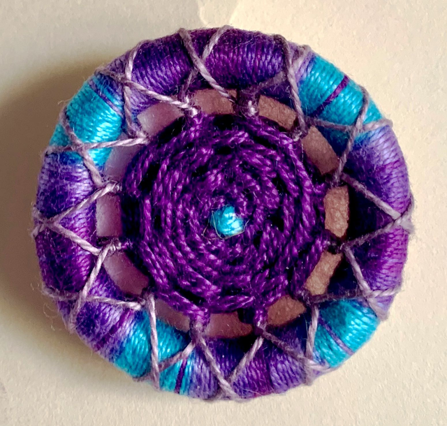 Dorset Button Brooch, Chrysanthemum