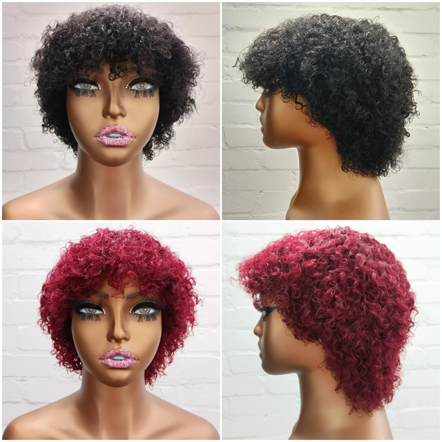 Jerry Curl Wig  100% Human Hair | Rich Burgundy 99J &amp; Natural Black 1B | Full, Luscious &amp; Ready-to-Wear