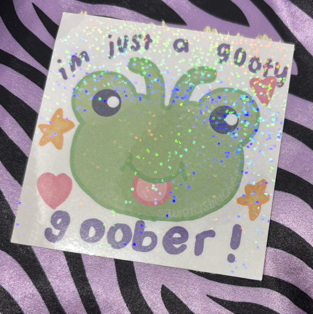 goofy praying mantis sticker 