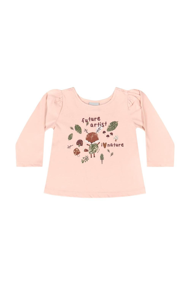 Blusa manga longa rosa Rapoza