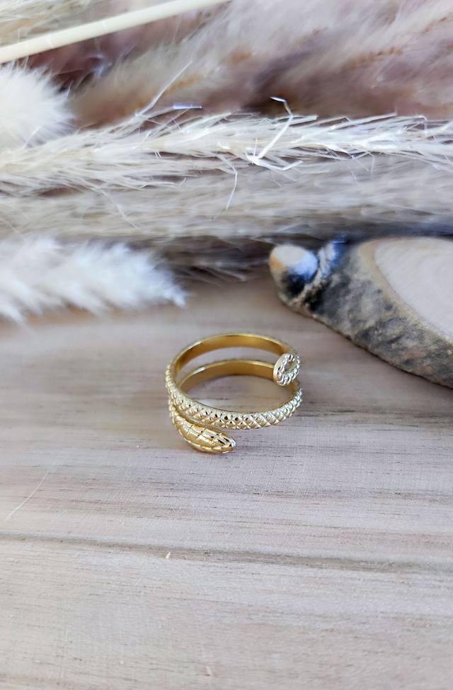 Bague Serpent acier