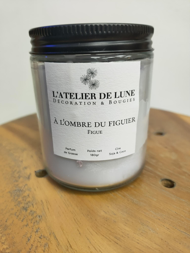 ALUNE_PFIG bougie pot noir figue