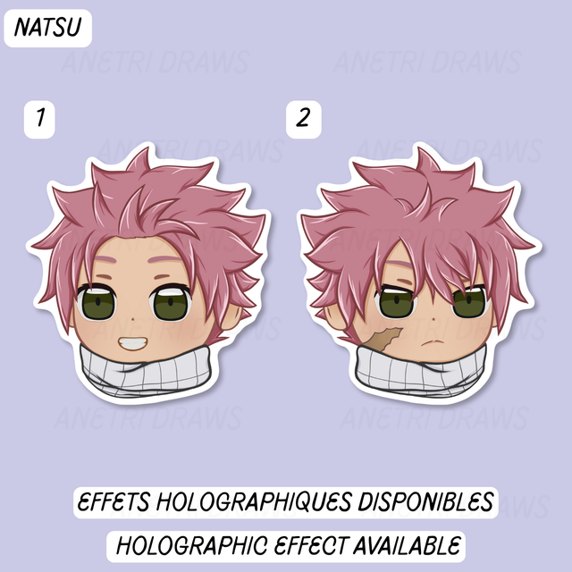 Sticker visage mignon Fairy Tail | Natsu