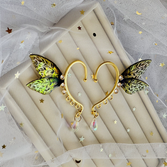 Ailes des feuilles d’or - earcuff