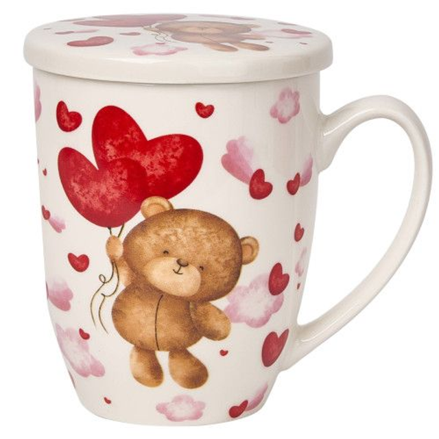 Taza balloon-bear, porc. 0,35 l. filtro y tapa. Incluye filtro de acero inoxidable, en caja de regalo. TAF74611