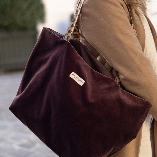 Sac cabas en velours