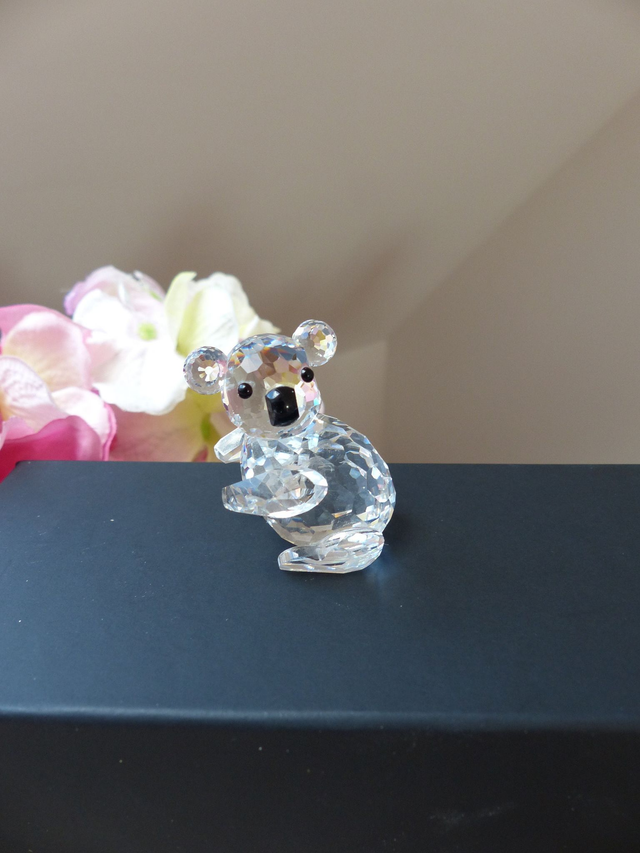 Figurine miniature ours panda koala en cristal Swarovski, animal en cristal Swarovski à collectionner