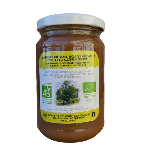Confiture Châtaigne à la Vanille Bio Pot 360g