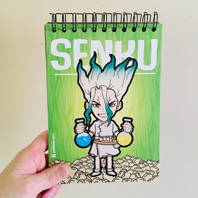 Croquera A5 hojas blancas Dr Stone Senku