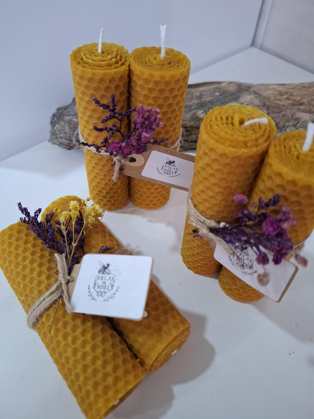 2 Velas de miel 11cm 