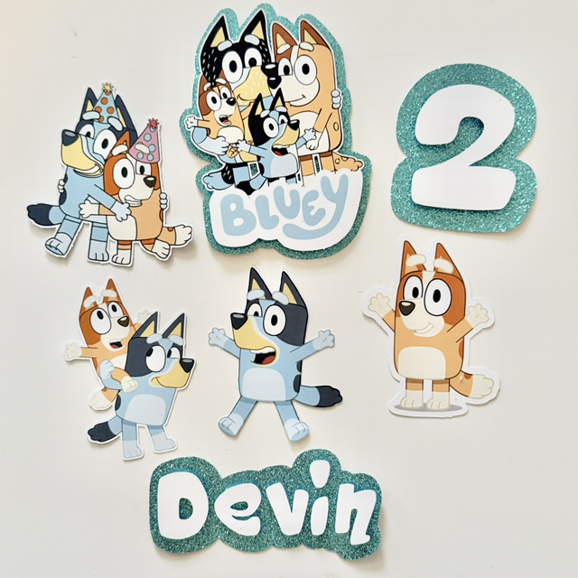 Bluey cake topper