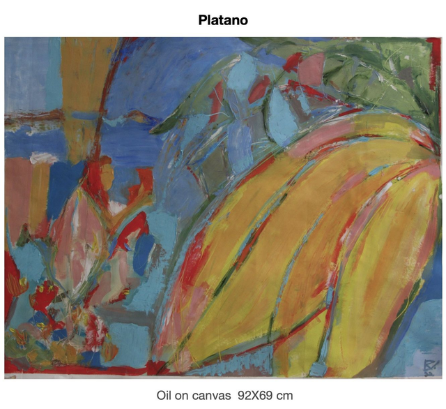 ART OIL ON PAPER - PLATANO