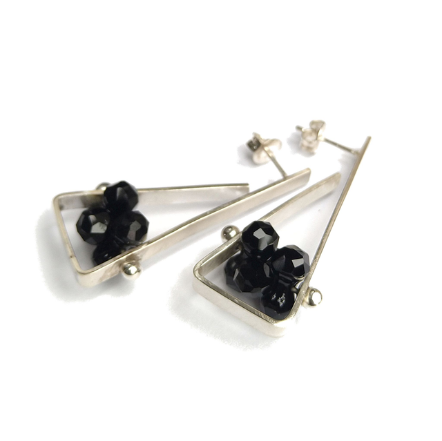 Oorstekers zilver met Swarovski