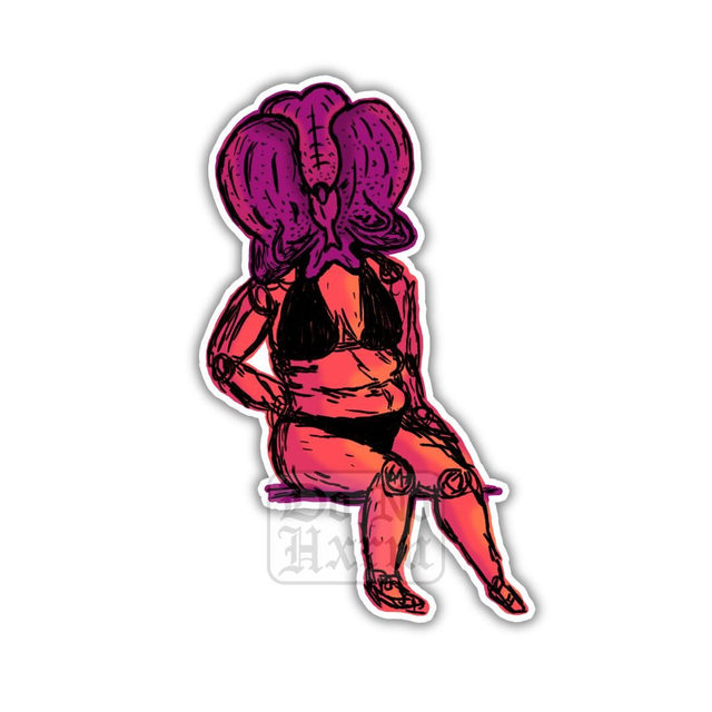 Flora Orange Sticker