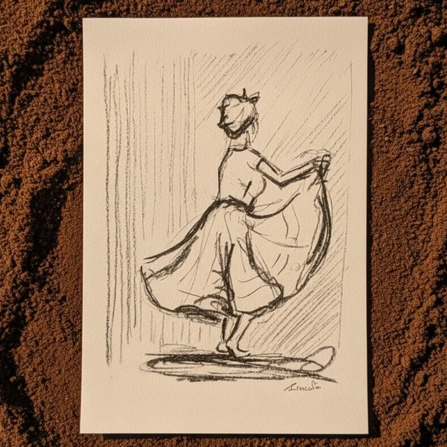 Poster A4 - danseuse de bèlè #1 - Martinique - reproduction