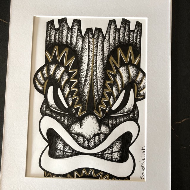 tiki - 18 x 24 cm - encadrement