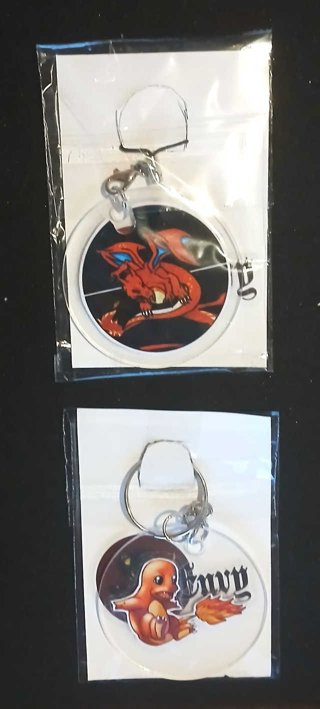 Dracaufeau et Salamèche Lots 2 porte clé