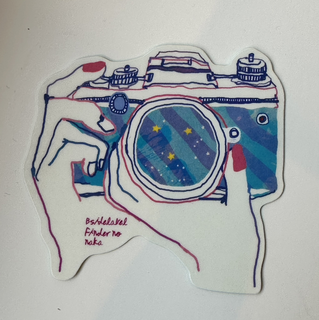 Camera-Sticker blue 